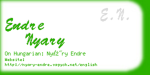 endre nyary business card